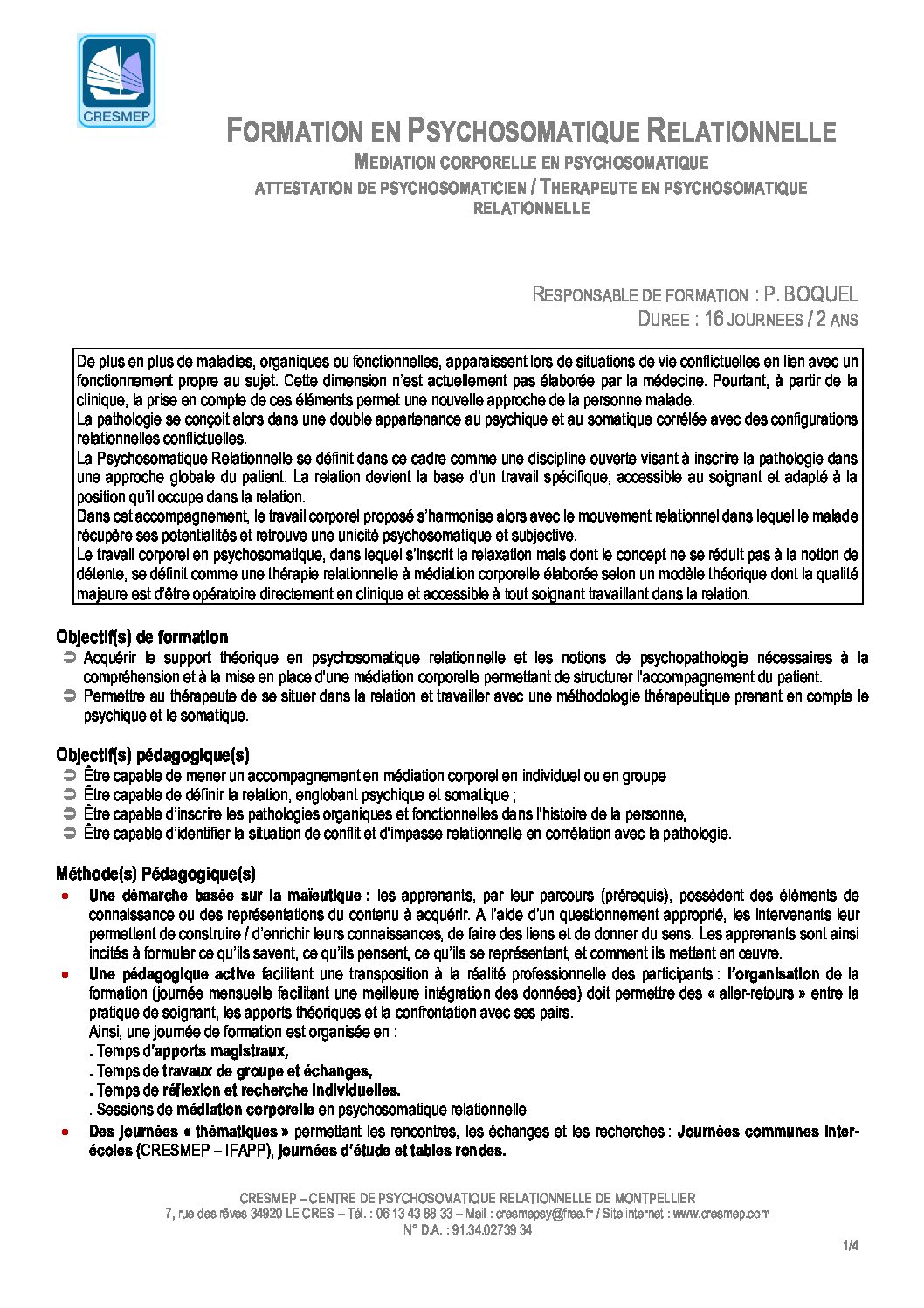 Session 4  - Samedi 14 Juin - Dimanche 15 juin 2025